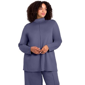 Avenue Seamed Mock Neck Tunic - 1 of 3