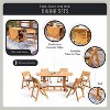 Cambridge Casual 7pc Miami Teak Folding Outdoor Patio Dining Set With Sunbrella Seat Pad Brown - 3 of 4