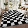 Shag Area Rug for Living Room Bedroom High Pile Soft Fuzzy Plush Indoor Non Slip Rug Modern Geometric Rug - 2 of 4