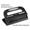 MyOfficeInnovations Circle 3-Hole Punch 30 Sheet Capacity Black (24549/33989) 572645 - 2 of 4