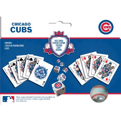 Chicago Cubs Blue and Red Playing Cards & Dice Set