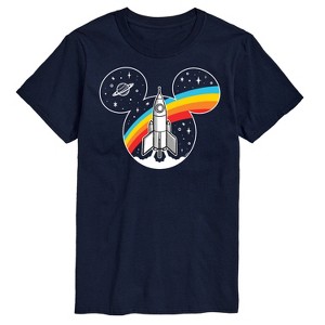 Men's - Disney - Mickey Retro Space Logo Short Sleeve Graphic T-Shirt - 1 of 4