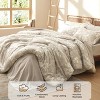 Cozy Comfort Beige Queen Comforter Set - 7 Pieces Floral Bedding Sets Queen Bed in a Bag with Botanical Flowers Comforter, Sheets, Pillowcases & Shams - 3 of 4