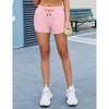 Womens Shorts Athletic 2 in 1 Drawstring Running Shorts with Pockets - 3 of 4