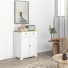 NicBex 2 Drawers & 2 Doors Sideboard Cabinet Modern Kitchen Storage Cabinet with Adjustable Shelf for Kitchen,Living Room,White - 2 of 4