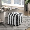 Vynxaria Cylindrical Chenille Pouf ¨C Modern Ottoman & Versatile Footstool - 3 of 3