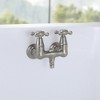 Sumerain Vintage Tub Faucet Wall Mount Tub Filler Two Cross Handles High Flow, Brushed Nickel - 2 of 4