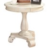 Lyngins Wood Pedestal Side Table, Solid Wood Round End Table for Living Room, Classic Small Coffee Table, Small Table, Small Side Table - 4 of 4