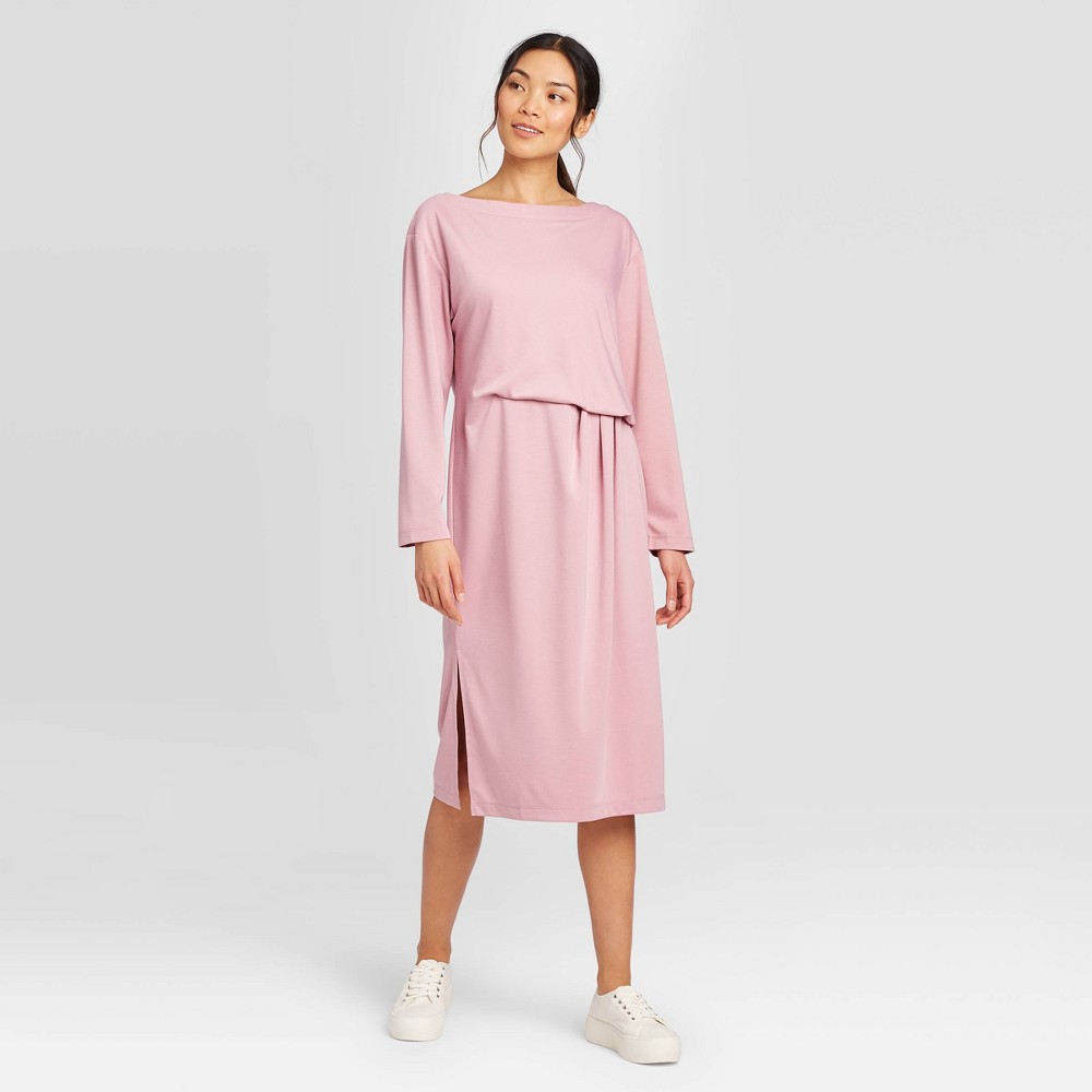 Women's Long Sleeve Crewneck Midi Dress - Prologue Mauve XXL, Women's, Purple was $29.99 now $20.99 (30.0% off)