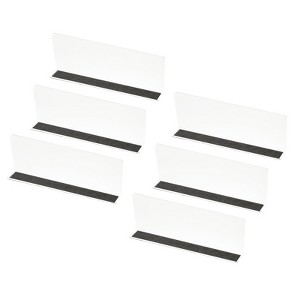 Unique Bargains Acrylic Magnetic L-Shaped Bedroom Kitchen Office Shelf Dividers - 1 of 4