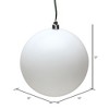 Vickerman White Ball Ornament - 2 of 4