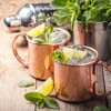 Unique Bargains 304 Stainless Steel Hammered Cocktail Drinking Mugs Rose Gold 2oz 4 Pcs - 4 of 4