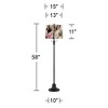 360 Lighting Dyna 58" High Black and Leaf Melange Shade 2-Light Floor Lamp - 4 of 4