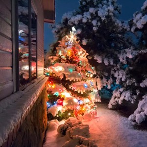 330FT Christmas String Lights 1000 LED, 8 Modes & 8 Brightness Levels with Remote & Timer, IP44 Waterproof Extra-Long Lights for Tree Patio Yard Decor - 1 of 4