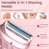LILA by AKUNBEM Breeze B2 Max Women's Painless 3-in-1 Multi-Function Body & Facial Shaver - Hypoallergenic, Waterproof, USB Rechargeable - 3 of 4