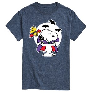 Men's - Peanuts - Snoopy Woodstock Vampire Short Sleeve Graphic T-Shirt - 1 of 4