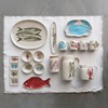 Storied Home Coastal Stoneware Jar with Embossed Prawns and Cork Lid, Multicolor - 2 of 4
