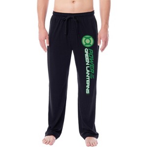 DC Comics Mens' Green Lantern Blackest Night Pajama Pants - All Corps - 1 of 3