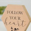 VIP Wood 7 in. Brown Follow Your Heart Sign - 4 of 4