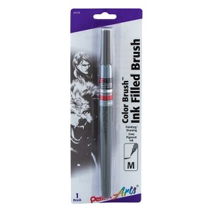 Pentel Arts Color Brush with Pigment Ink, Medium Tip, Gray, 1-Pack - 1 of 2