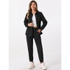 Allegra K Women's 2 Piece Outfits Fall Long Sleeve Button Down Shirt and Pants Set Corduroy Tracksuit - 2 of 4