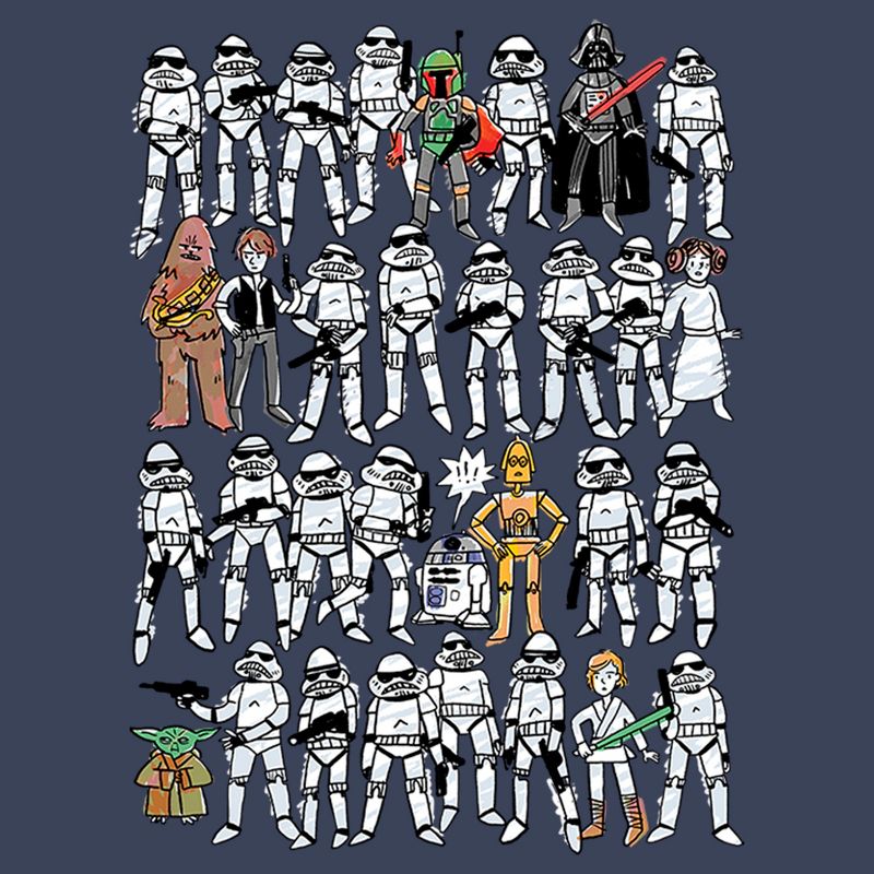 Boy's Star Wars Cute Sketches T-Shirt, 2 of 4