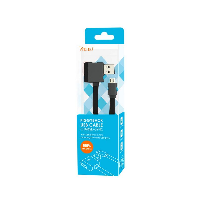 REIKO MICRO USB PIGGYBACK FLAT LIBERATOR USB CABLE 3.2FT, 4 of 5