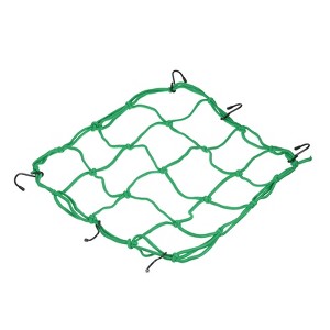 Unique Bargains Travel Camping Extendable Rubber Rope Cover Motorcycle Cargo Luggage Debris Tie-Down Net with 6 Hooks 1 Pc - 1 of 4