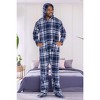 Adr Men's Hooded Footed Adult Onesie Pajamas Set, Plush Winter Pjs With  Hood Blue On White Plaid Footed Large Tall : Target