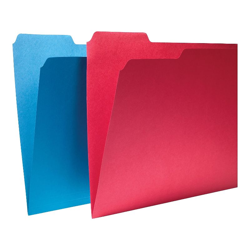 Staples Colored Top-Tab File Folders 3 Tab Assorted Colors Letter Size 24/PK TR285130/285130, 3 of 8