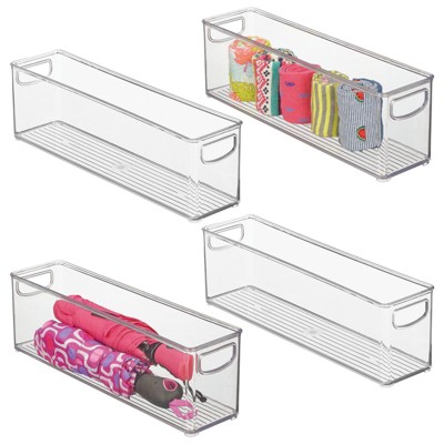 Mdesign Deep Plastic Home Storage Organizer Toy Bin - 4 Bins + 24 Labels :  Target