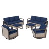 UPTIOT 6-Piece Steel Outdoor Patio Conversation Set - 4 of 4