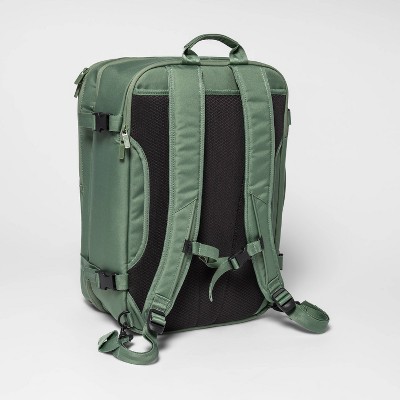 green target travel backpack