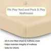 BreathableBaby All-in-One Fitted Sheet & Waterproof Cover, For 39" x 27" Play Yard Mattress (2-Pack), Beige - 2 of 4