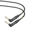 Clef Audio Labs 6.35mm TS to 6.35mm TS Angled to Angled, Black Zinc Alloy Shell/PVC Jacket -6IN-3PK - image 4 of 4