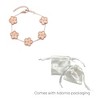Adornia Tarnish Resistant 14k Rose Gold Plated 5-Leaf Clover Station Bracelet - 4 of 4