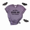 Simply Sage Market You Don't Scare Me I'm A Teacher Short Sleeve Tee - M - Purple - 3 of 4