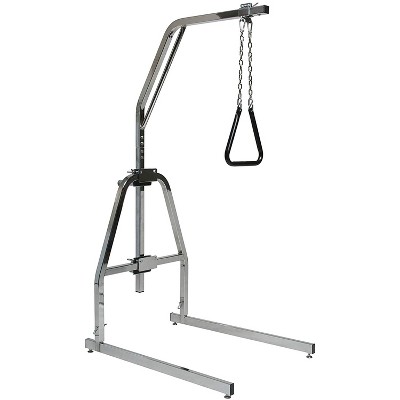 Graham-Field Lumex 2940B Bariatric Trapeze Bar with Triangle Handgrip and Floor Stand Medical Safety Assistance Accessory, 450 Pound Capacity, Gray