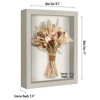 Americanflat 8.5x11 Shadow Box Frame in Light Wood with Soft Linen Back - Composite Wood with Polished Glass for Wall and Tabletop - 2 of 4