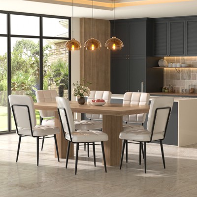 Aheaplus Dining Chairs Set of 2/4/6/8, Upholstered Kitchen Chairs with Thick Cushion for Dining Room