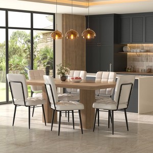 Dining Chairs Set of 2/4/6/8, Upholstered Kitchen Chairs with Thick Cushion for Dining Room - 1 of 4