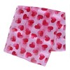 CTM Women's Lightweight Satin Valentine's Bold Heart Print Scarf - 2 of 4