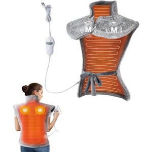 Heating Pad for Neck and Shoulders and Back,Vibrating Heating Pad for Back,Heating Pad with Massager, 24"×33",2 Heat Levels+4 Massage Modes - 1 of 4
