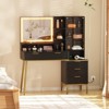 Dressing Table with 5 Drawers, Vanity Desk with Mirror and Lights, Makeup Vanity Desk with Lighted Mirror, Vanity Desk for Bedroom - 2 of 4
