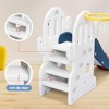 7 in 1 Toddler Slide and Swing Set, Kids Freestanding Slide Climber with Adjustable Swing and Basketball Hoop - 3 of 4