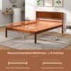 Infans Full Size Wooden Platform Bed Frame with Headboard Mattress Foundation Walnut - 3 of 4