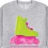 Men's - Barbie - Rollerblading Barbie the Movie Graphic Fleece Sweatshirt - 2 of 4