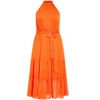 Women's Plus Size Callie Tie Waist Tier Maxi Dress - tangerine | CITY CHIC - image 4 of 4