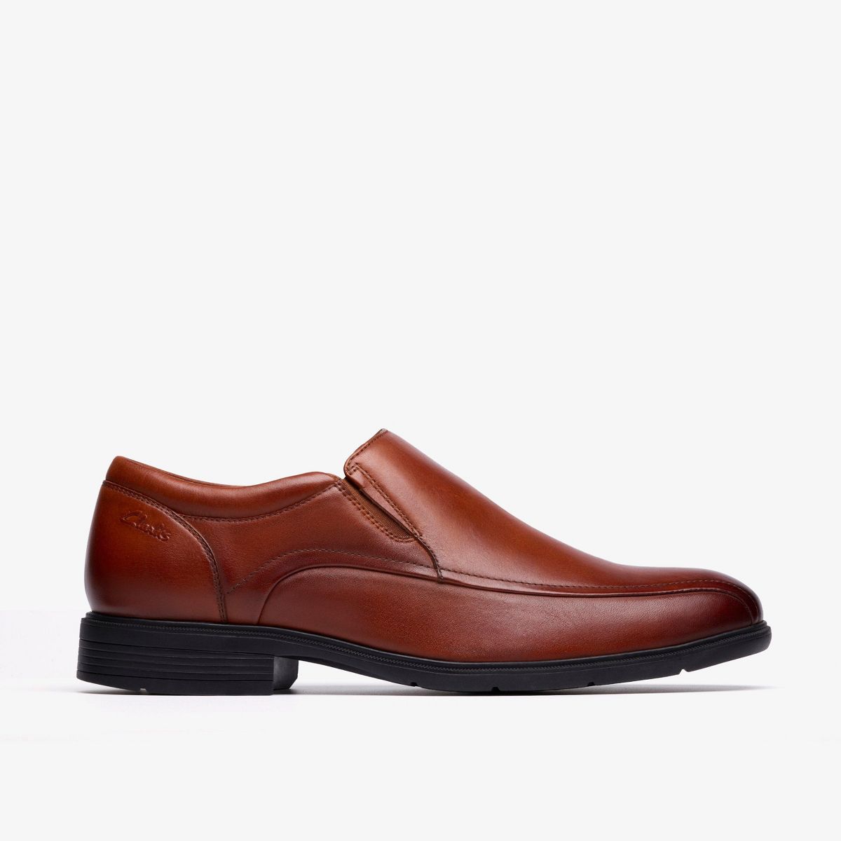 Clarks Mens Steadwell Step Dark Tan Leather Shoes