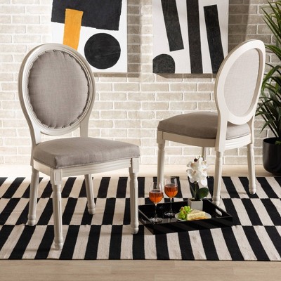 Elevated Gray Fabric and Cane Wood Arm Chair, High-Back Design